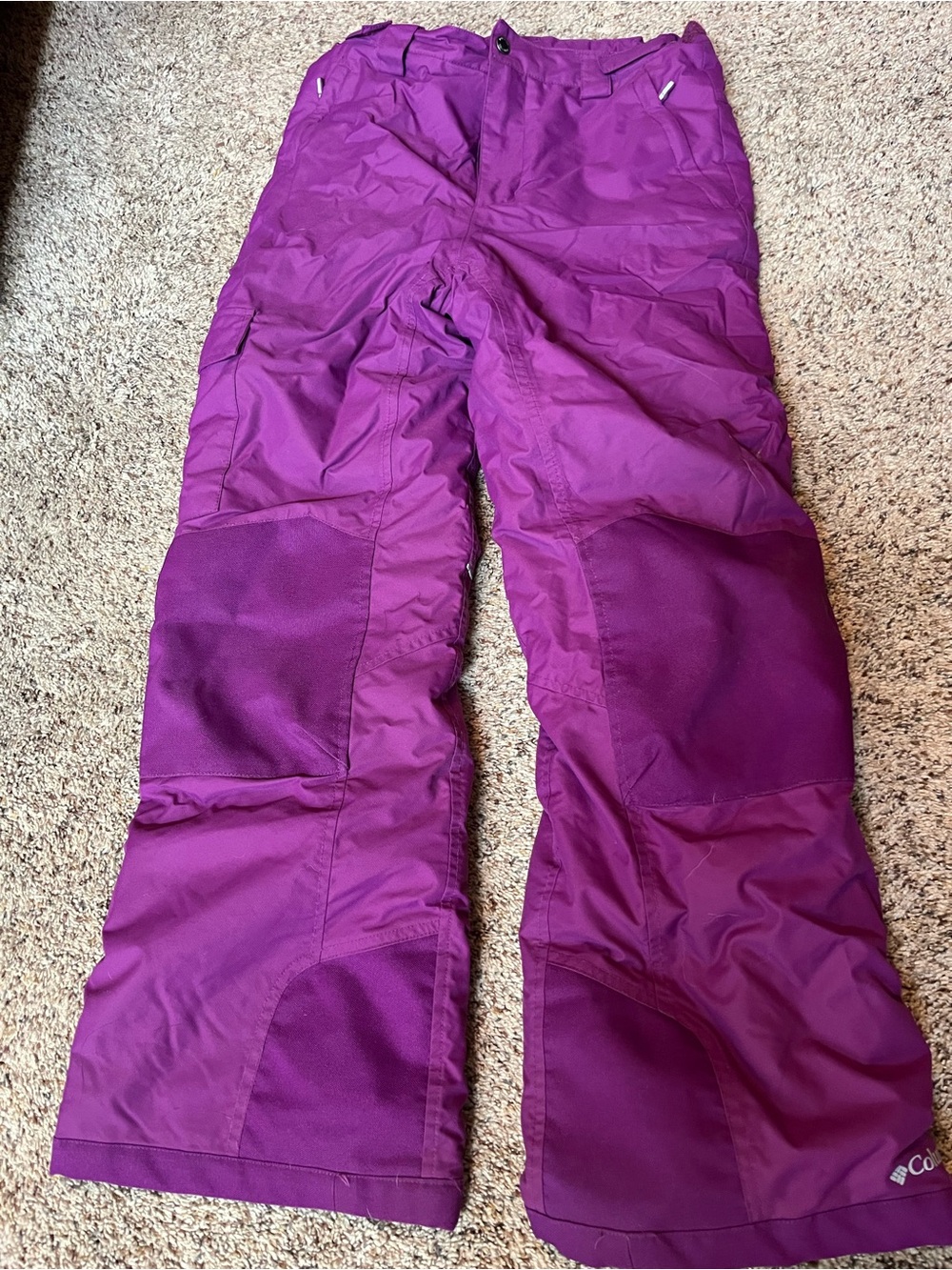 Columbia Kids Purple Snow Pants - Bright Magenta Ski Joggers